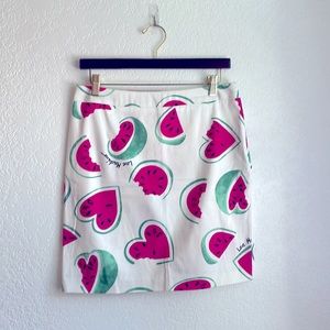 LOVE MOSCHINO watermelon heart skirt